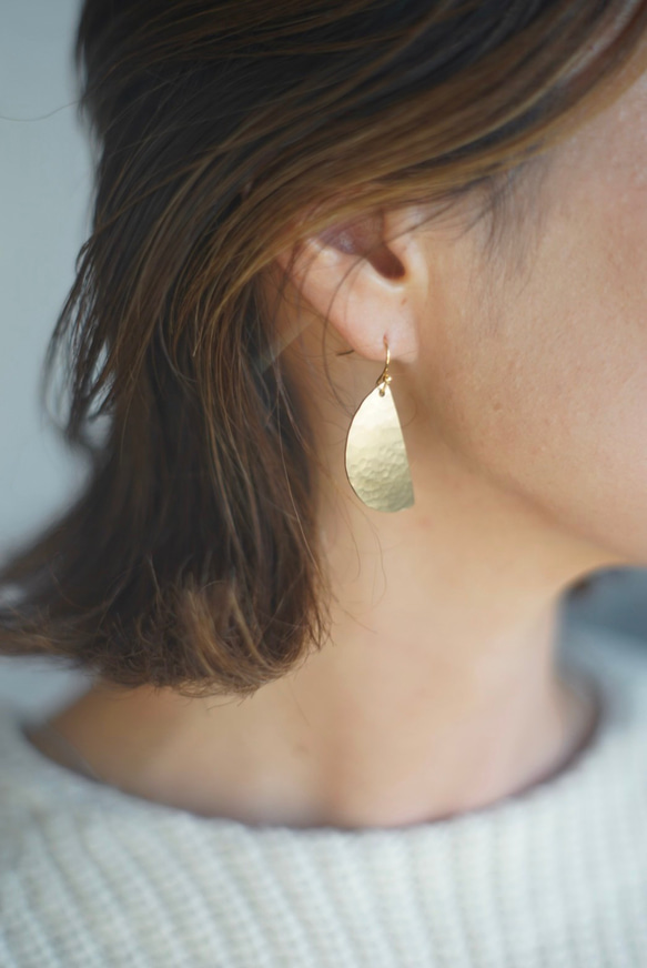 〝半月〟真鍮アクセサリー 3枚目の画像