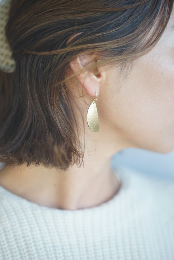 〝半月〟真鍮アクセサリー 5枚目の画像