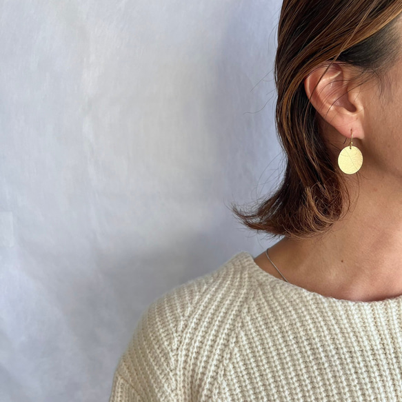 〝薄日〟真鍮アクセサリー 4枚目の画像