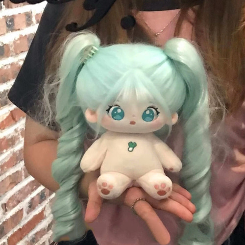 20cmぬいぐるみ 着せ替えぬいぐるみ ねね 元気アイドル少女 緑髪緑目