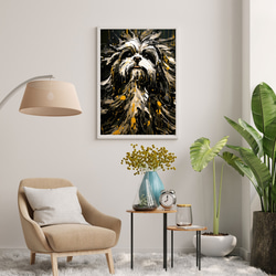 【幸運のシーズー犬 No.2】風水画 アートポスター 犬の絵 犬の絵画 犬のイラスト 7枚目の画像