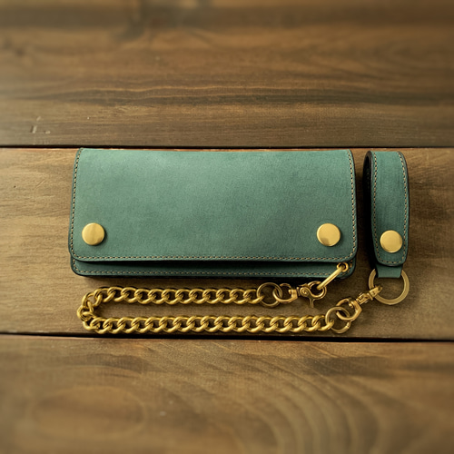 105ロング　トラッカーウォレット　イタリアンレザーTEXAS【グリーン】 楽天市場】トラッカーズウォレット TYPE II グリーン【長財布