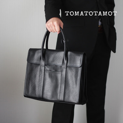 大容量12L ダブルジッパー シュリンクレザー ビジネス ブリーフケース