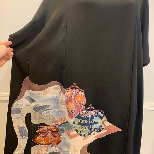 ✴︎✴︎✴︎4Lサイズ＊新作＊着物リメイク＊黒留袖のバルーン
