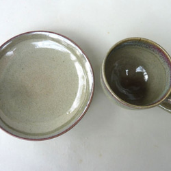 コーヒーカップ(御本手に緑釉） 3枚目の画像