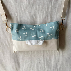 在庫限り ショルダーティッシュケース サコッシュ 保育士 お散歩 調節