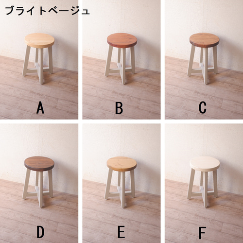 papqa様　丸座面のスツール m&m furniture 丸スツール(小)-ステンレス座面×ステン脚-（星M&M