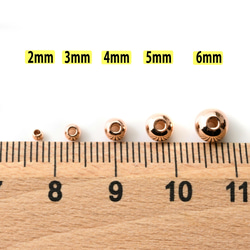 (ss-00929)ステンレス316 メタル ビーズ 丸 ピンクゴールド 2mm 20個 金属 ハンドメイド 手芸 5枚目の画像