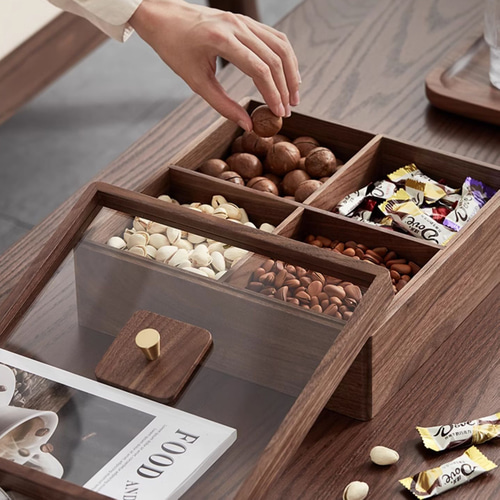 手彫りで仕上げたナッツ皿 無垢材 伝統工芸 ウォールナッツの木 薬味皿