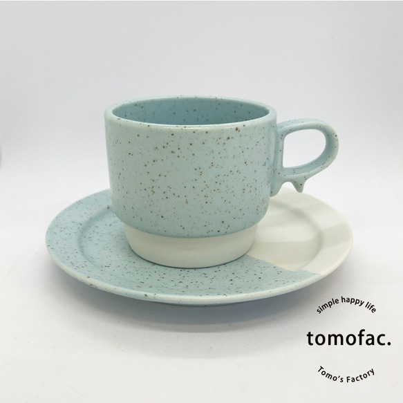 波佐見焼　スタックスマグ　ミニ&プレート　セット　tomofac（トモファク） 2枚目の画像