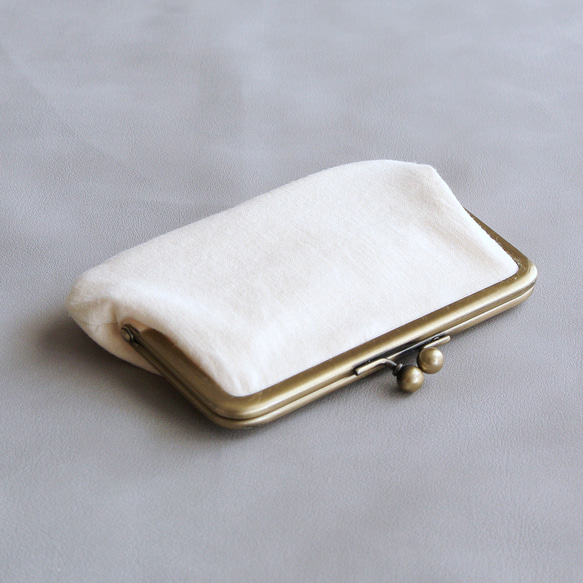 インド刺繍リボンのがま口ミニ財布/ポーチ/カードケース 7枚目の画像