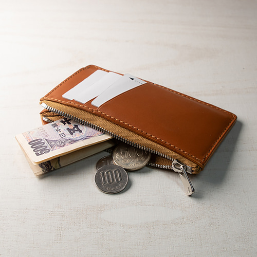 コンパクトウォレット　フラグメントケース　茶芯　レザー フラグメントケース メンズ ブランド 革 ボックス おしゃれ 薄型