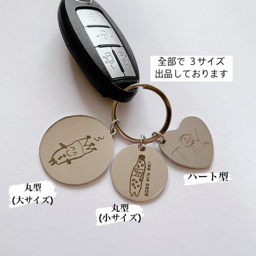 2名さま　ポストカードサイズ【似顔絵オーダー】キーホルダー Lサイズ】フォトキーホルダー【約60mm/6cm】 キーホルダー