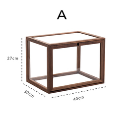 咖啡廳固定裝置 胡桃木 木質展櫃 壓克力盒 人物盒 第5張的照片