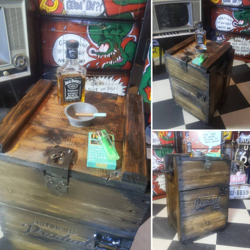 本物！ヴィンテージ海外輸送木箱 コーヒーテーブル チェストにもなる☆