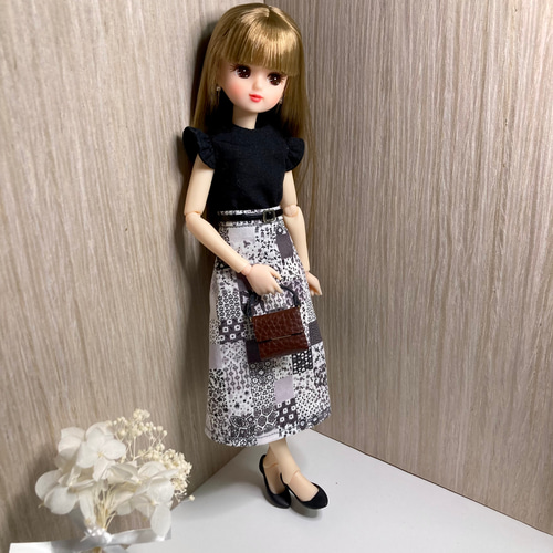 リカちゃん ハンドメイド服トップスとスカート リカちゃん ハンドメイド服トップスとスカート
