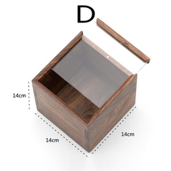 シンプルデザインの木製アクセサリー収納 ウォールナッツの木  木製ショーケース  アクリルケース  フィギュアボックス 9枚目の画像