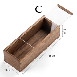 簡約設計木質配件收納胡桃木木製展示櫃壓克力盒人物盒 第8張的照片
