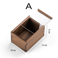簡約設計木質配件收納胡桃木木製展示櫃壓克力盒人物盒 第6張的照片