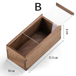 簡約設計木質配件收納胡桃木木製展示櫃壓克力盒人物盒 第7張的照片