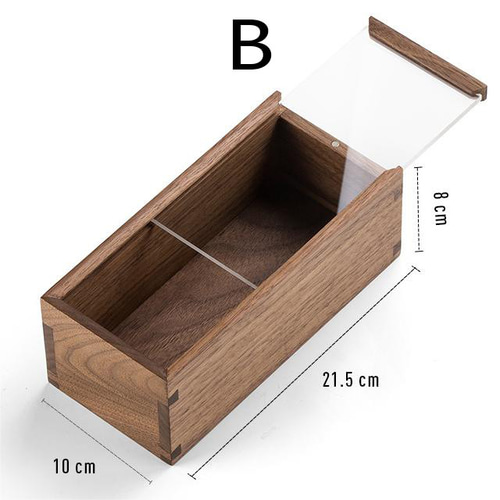 シンプルデザインの木製アクセサリー収納 ウォールナッツの木