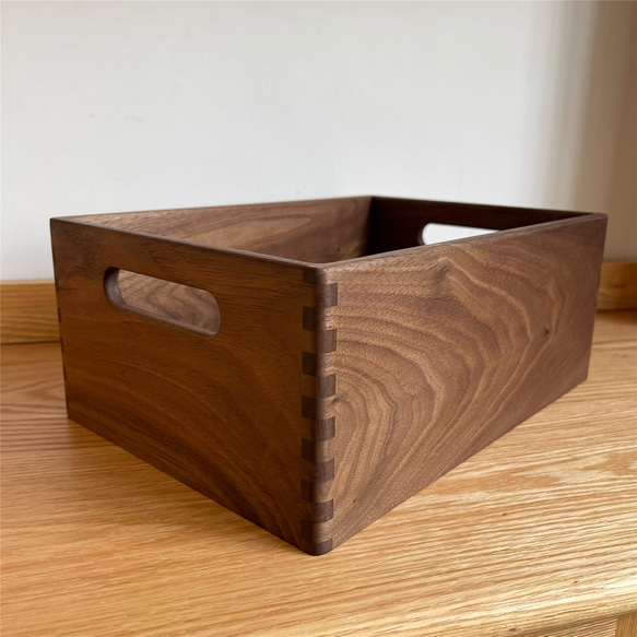 天然木盒橡木木盒 A4 收納尺寸木盒古董收納廚房 第7張的照片