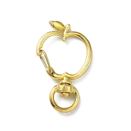 5個セット／【ゴールド】金の林檎ナスカン・回転カン・りんご型