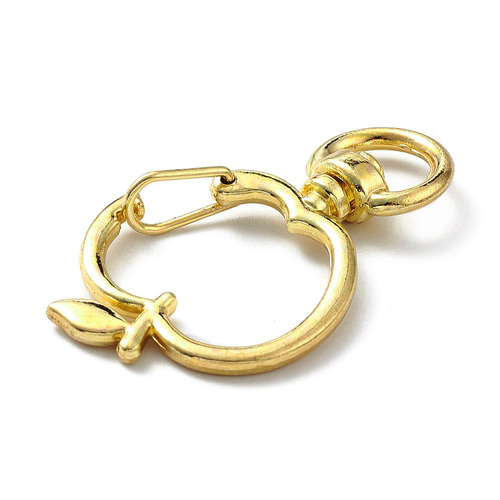 5個セット／【ゴールド】金の林檎ナスカン・回転カン・りんご型