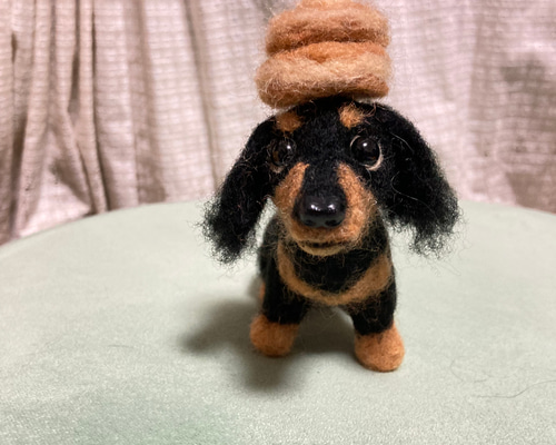 Rastaさま　羊毛フェルト　ミニチュアダックスフンド　シルバー　ブラックタン Rastaさま 羊毛フェルト ミニチュアダックスフンド シルバー