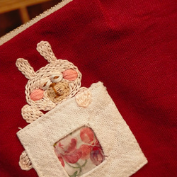 14cmファスナー】おふとんおねんねどうぶつさんポーチ ポーチ 刺繍
