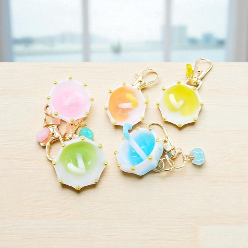 ☆アンブレラネコちゃんイヤリング☆③ にゃんこレジンピアス