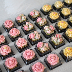 (風呂敷ラッピング)あんフラワークッキー(全部バラ)9個入り お歳暮 あんこのお花！ 9枚目の画像