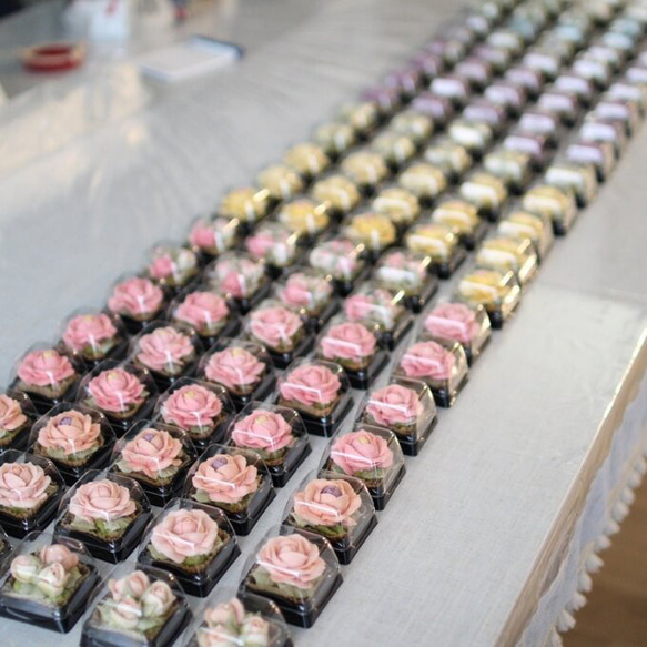 (風呂敷ラッピング)あんフラワークッキー(全部バラ)9個入り お歳暮 あんこのお花！ 5枚目の画像