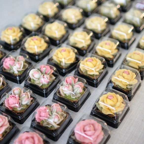 (風呂敷ラッピング)あんフラワークッキー(全部バラ)9個入り お歳暮 あんこのお花！ 7枚目の画像