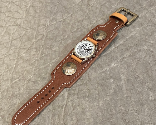 レザー フィッシングベルト ブラウン 9900→20%off Cactus/カクタス レザーブレスウォッチType4 ブラウン