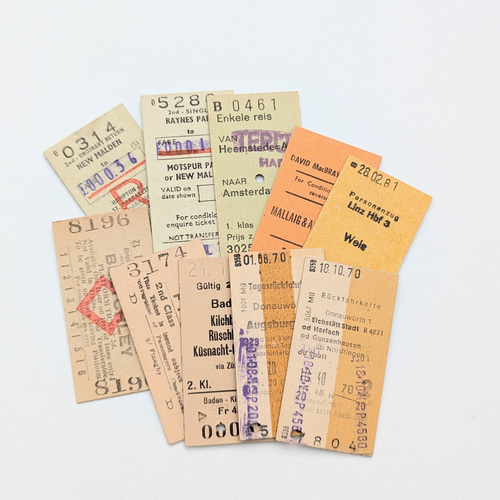 ヨーロッパ/ ヴィンテージ鉄道チケット10枚 その他素材 WienApplePie