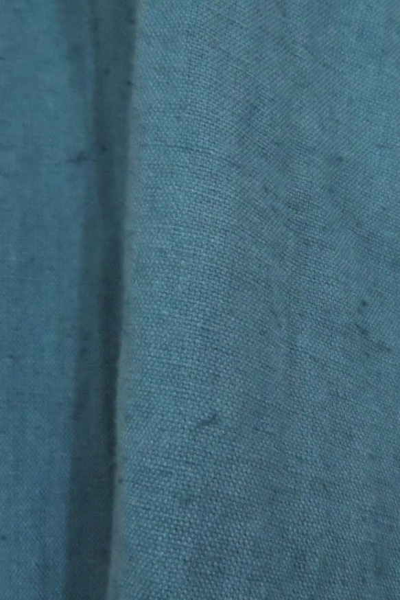 麻混オーバースカート付きワイドパンツ●ダークレッド 7枚目の画像
