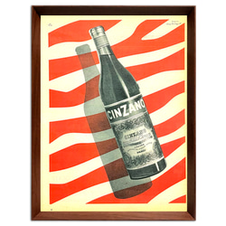 チンザノ 1960年代 フランス ヴィンテージ 雑誌 広告 額付 ポスター 3枚目の画像