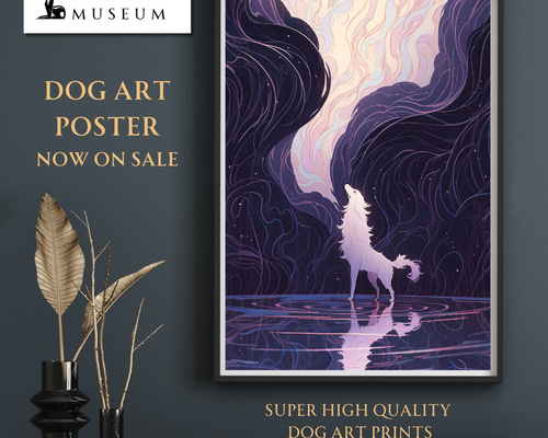 水彩画 犬の絵 風景画 バラの背景とボルゾイ 水彩画 犬の絵 風景画 バラの背景とボルゾイ 絵画