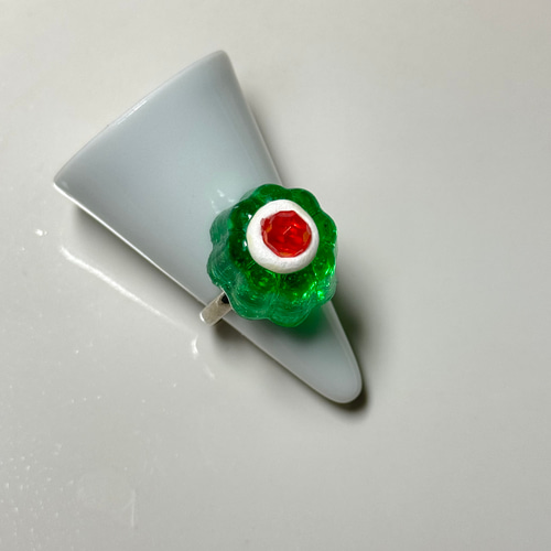 訳あり☆おもちゃメロンゼリーの指輪/フリーサイズ 指輪・リング cafe