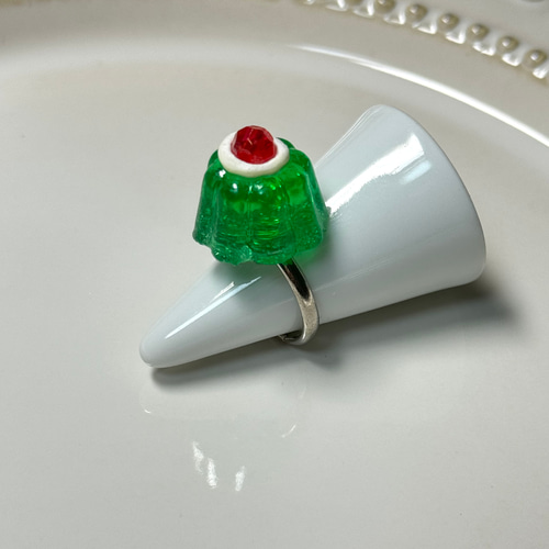 訳あり☆おもちゃメロンゼリーの指輪/フリーサイズ 指輪・リング cafe