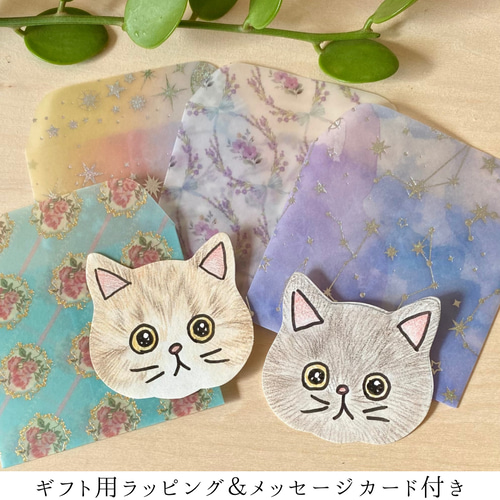 猫のキーカバー|手描きレザーアート•ヌメ革の手作りキーキャップ