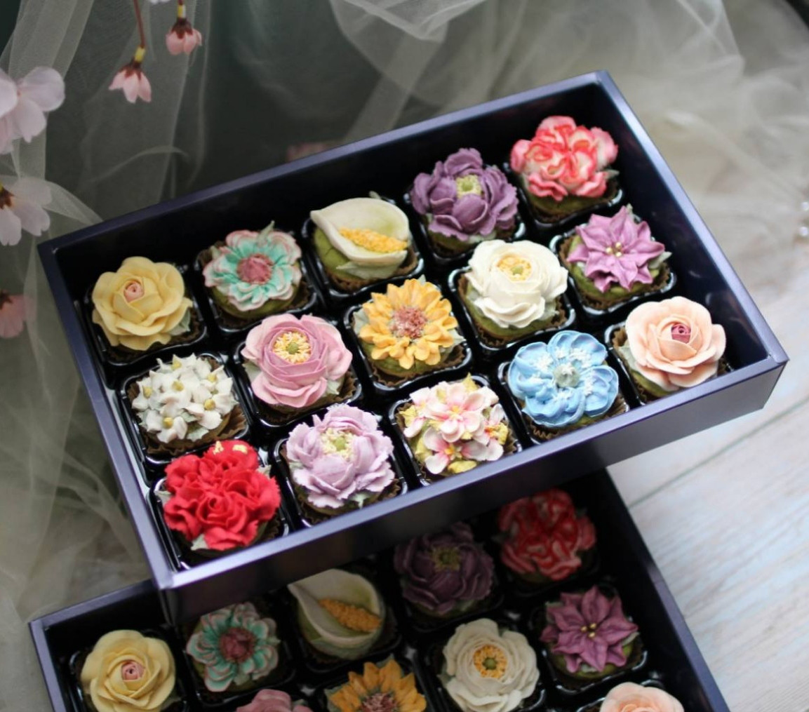 (風呂敷ラッピング)あんフラワークッキー15個入り お歳暮 食べられるお花！あんこのお花！