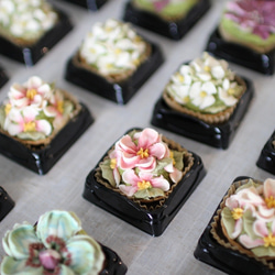 (風呂敷ラッピング)あんフラワークッキー15個入り お歳暮 食べられるお花！あんこのお花！ 8枚目の画像