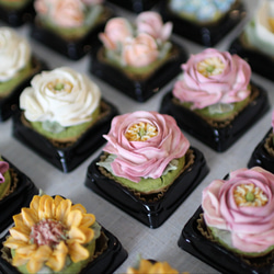 (風呂敷ラッピング)あんフラワークッキー15個入り お歳暮 食べられるお花！あんこのお花！ 12枚目の画像