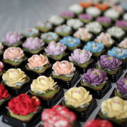 (風呂敷ラッピング)あんフラワークッキー15個入り お歳暮 食べられるお花！あんこのお花！ 11枚目の画像