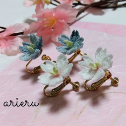 桜の耳飾り　送料無料 3枚目の画像