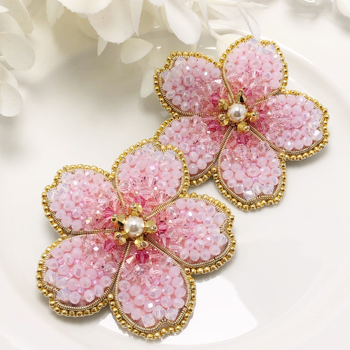 ビーズ刺繍 SAKURAブローチ ブローチ Lien 通販 17172335