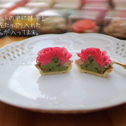 (風呂敷ラッピング)あんフラワークッキー４個入り お歳暮 食べられるお花！あんこのお花！ 5枚目の画像