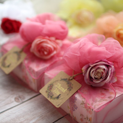 (風呂敷ラッピング)あんフラワークッキー４個入り お歳暮 食べられるお花！あんこのお花！ 2枚目の画像